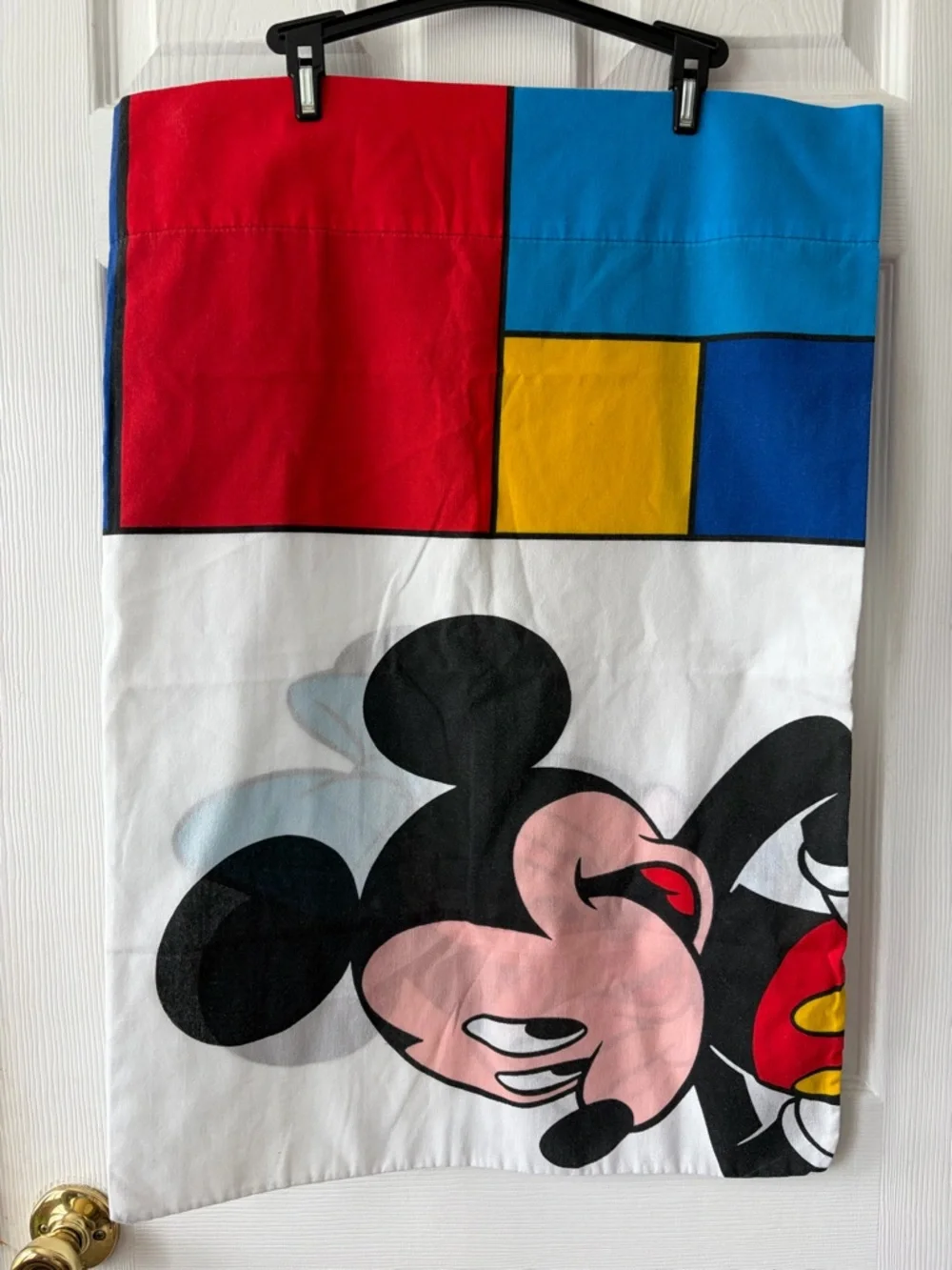 Vintage Minnie Mouse and Mickey Mouse Colorblock pillow case